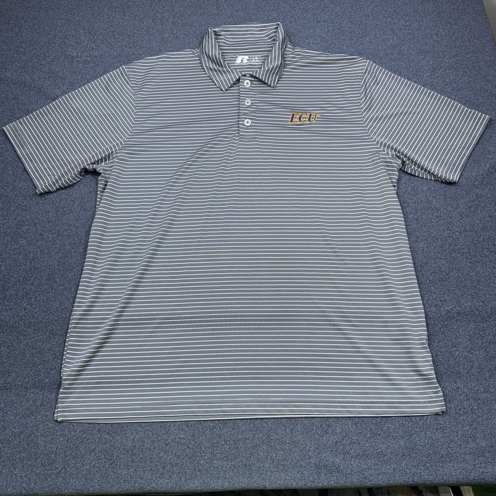 Russell Athletics East Carolina University Pirates Polo Shirt Mens Large 42-44